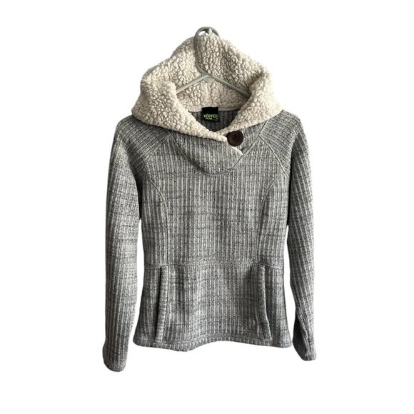 Kőppen Pullover Knit Sweater, Grey & White, Women's Size Medium - Picture 5 of 8